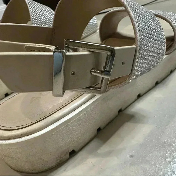 Aldo sparkly rhinestone sandals  Women’s Size 7 US Eliraviel nude shoe - Picture 7 of 11